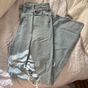 Wide Leg Ripped Jeans